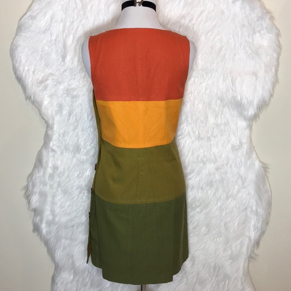 Trina Turk Button Down Side Stripe Sheath Dress - Picture 4 of 6